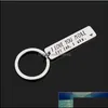 Dekorativa objekt Figurer Jag älskar dig mer. Slutet Win Rostless Steel Key Chain Lettering KeyChain Factory Price Expert Design Otdjq