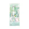 6pcs/set kawaii gel caneta fofa de desenho animado rápido secagem de tinta preta presa redação de canetas escolar artigos de artigos de oferta de escritórios da escola