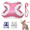 Collari per cani Guinzagli Pettorina per cani calda invernale con guinzaglio imbottito in pelliccia di gatto Gilet per cuccioli Pettorina per sfinge Impermeabile riflettente Cintura per animali domestici Corda Chihuahua XS-L T221212