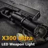 Pistola Ultra Tática X300 Luz Arma Luz X300U Lanterna Tocha Rifle Airsoft Lanterna Glock 1911 LED Luz Branca