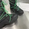 2023 Puddle Bomber Botegas Boots Nylon مقاومة للماء الدانتيل المسطح لأحذية الكاحل المصمم أحذية رياضية تنفس الحذاء المتوسطة تسلق الجبال الحذاء 35-40