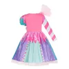 Robes de fille 2021 Fashion Baby Girl Candy Robe Enfants Halloween Party Costume Colorf Robe de bal 212 Ans Vêtements pour enfants 210326 Dr Dhomq