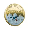 Artes e artesanato comemorativo de moeda de Natal Favoriza Personalidade Cartoon Papai Noel Medal Collection Creol Presente de Artesanato 40mmhigh Quali Dhqis