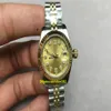 Бренд часы президент Date Diamond Mark Gold Watch Nevanless Watches Ladies Автоматические механические наручные часы Lady Gift 28mm235g