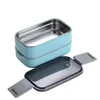 Ensembles de vaisselle Boîte à bento portable multicouche de grande capacité Isolation thermique Déjeuner pour le travail de l'école maternelle Pique-nique Travel234U