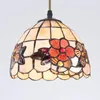 Lampade a sospensione Tiffany europea Retro Shell Luci pastorali mediterranee 3 Line Head Luminaria Teto appeso per la decorazione domestica