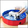 Outros suprimentos para cães piscina de piscina dobrável banheira de banho de pet -banhom piscinas cães gatos infantil infantil portátil banheira dobrável wy1355 gota otdthth