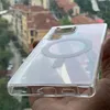 Mag Veilig Schokbestendig Transparant Clear Magnetische Draadloze Oplader Telefoon Beschermhoes Voor Samsung Galaxy S23ultra S23 S22 S22ultra B219