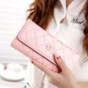 Womens Wallets Purses Plaid PU Leather metal crown Long Wallet Hasp cell Phone Pocket Card Holders ladies Wallets Purse Money Coin231b