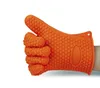 Organisateur de silicone Gants de chaleur isolés Mitaines Gants de four à micro-ondes Clip de plaque chauffante Anti-brûlure Épaissir Mitt Outils de cuisine SN4264