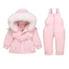 Clothing Sets Down Coat Jacket Kids Toddler Jumpsuit Baby Girl Boy Clothes Winter Outfit Snowsuit Overalls 2 Pcs Drop Delivery Matern Dhxce