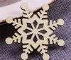 Wholesale Christmas Decorations 10 pcs/set Wooden Snowflakes Ornaments 2 Inch Unfinished Wood Cutouts Christmas Tree Hanging Ornament for Rustic Xmas Decoration
