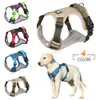 Hundhalsar Leases Nylon Dog sele för stora hundar Justerbar säkerhet Stor hund Harness Vest French Bulldog Greyhound Outdoor Walking Harnesses T221214