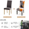 Fundas para sillas Patrón de línea de rejilla Impreso Stretch Spandex Cover Accesorios de decoración de sala de estar multifuncional Funda para silla