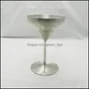 Other Drinkware Wine Glasses Martini Margaret Cup Goblet Cocktail Glass Stainless Steel Red 260Ml Ysy417L Drop Delivery Home Garden Otbsc