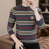 Мужские свитера мод мода мужская повседневная круглая свитер с длинным рукава