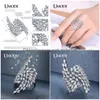 An￩is de banda Marca moda Sier Color Angel Wings Crystal Ring for Women Jewelry Party Cocktail Big Open Anenel Gift Ur0382 Drop D DHW0C