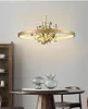 Pendant Lamps Light Luxury Stainless Steel Chandelier Simple Creative Personality Living Room Bedroom Dining Study Round