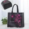 Storage Bags Striped Non-woven Fabric Reusable Shopping 2022 Large Foldable Tote Grocery Bag Travel Eco Friendly