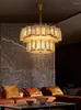 Hanglampen luxe koperen woonkamer kroonluchter sfeer restaurant licht in de slaapkamer creatief villa model decoratief
