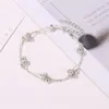 Ankletter Rhinestone Pave Disco Pärla Charm Anklet för kvinnor Guld Silverfärg CRYSTAL BALL ANKLE BRACLATE CHEVILLE BARA FOTMAYGRY