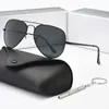 Men's Outdoor Sunglasses Luxury Brand Designer Sun Glasses For Man Women Metal Frame Tempered Glass Lens Polarized Eyeglasses UV400