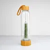 Naturalny kryształ kruszony kamienny energia szklana butelka do leczenia butelki kwarcowe Bambus pokrytego sznurkiem