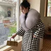 Giù da donna che vende 2023 Vintage Women Natural Fu Wool Blend Soprabito Chrsitmas Hign-end Giacche in vera pelliccia