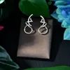 Ohrstecker Mode Luxus gewundenen Linien Geometrie voll Mirco gepflastert Mikrol Zirkonia Naija Ohrring Schmuck Bijoux Femmel E-75