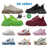 Luxury Triple s Designer Shoes Sneakers Men Women Fashion Tennis Sneaker Casual Platform Mens Trainers Sports Black White Dark Grey Pink Split Mint Crystal Bottom