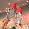 Girls Shoes Rivets Sandals Patent Leather Dress Shoes for Kids Baby Children Pointed Toe Sandal Slip on Beach Shoes Toddlers