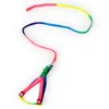 Rainbow Pet Dog Collars Harness Leash 120cm arn￪s de caminhada macia chumbo colorido e dur￡vel tra￧￣o de nylon corda SN486