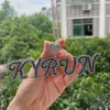 A-Z Custom Designs Золотые серебряные цвета заморожены CZ Cursive Letter Collece для женщин с 3-мм 24-дюймовой веревочной цепью