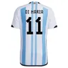 3xl 4xl argentina 3 estrelas Jerseys jogador de fãs versão 2022 Dybala Martinez Maradona de Paul Camisa de futebol 22 23 homens