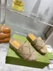 Designer Luxury Platform Slide Sandals Canvas Slide Sandal Flip Flop Beige Jacquard Slipper With Box Dust Bag