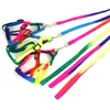 Rainbow Pet Dog Collars Harness Leash 120cm arn￪s de caminhada macia chumbo colorido e dur￡vel tra￧￣o de nylon corda SN486