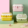 Serviesgoed sets praktische lunchcontainer bpa gratis opbergdoos dubbele laag schattige cartoon organisator