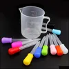 Other Drinkware 10 Colors 5Ml Sile Liquid Droppers Plastic Pipettes Transfer Eyedropper With Bb Tip For Candy Oil Kitchen Kids Gummy Ot2Qx