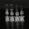 Hopahs Diamond Knot Quartz Nail Tips 10mm 14mm 18mm för nektar Dab Straw Tube Drip Tips Glass Vatten Bongs Ash Catchers