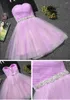 Abiti da festa GUXQD Pink Homecoming Short Vestidos De Festa Fashion Sweetheart Sash Tulle Junior Laurea Abiti da principessa