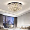 Ceiling Lights Modern Luxury Creative K9 Smoke Crystal Round Chandelier With Metal Gold Chandeliers Cristal Light