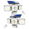 Wall Lamp 2 Pack Solar Lights Outdoor 231LED Wireless Motion Sensor LED Flood For Front Door Backyard Garage