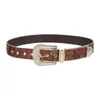 B￤lten Kvinnor Rhinestone Belt midjebandkl￤der Tillbeh￶r Cowboy Fashion Bling med sp￤nnl￤der f￶r kl￤dbyxor Jeans