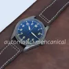 Orologio da uomo di alta qualità 40mm Ref.327006 Visualizzazione della data Movimento automatico Vera pelle Sapphire Specchio Topspin Fibbia in titanio Cinturino in pelle di vitello Orologio da polso