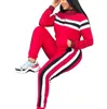 Survêtements pour femmes New Pink Black White Plaid Two Piece Sets Vintage Zipper jacket Cardigan Jogger Pants loisirs sports suit hoodies