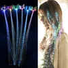 LED وميض الشعر جديلة متوهجة ألعاب Luminescent Hairpin Novetly Hairs Ornament Girls LED Seys New Year Party Christmas Gifts Random 1173