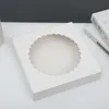 크래프트 종이 케이크 상자 둥근 창 흰색 골판지 베이크 케이크 간단한 포장 상자 LX5333
