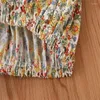 Наборы одежды Summer Girl Set Floral Print Vest Юбка для деть
