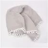 담요 Swaddling 120x100cm 아기 담요 프린지 Swaddle Born Pompom 유아 유아/소녀 Muslin Bath 201209 Drop Delivery Kids Dhrky