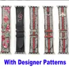 Correas de diseñador de moda G Flower para Apple Wach Band 42 mm 38 mm 40 mm 44 mm 45 mm 41 mm correa de reloj Pulsera de cuero Stripes iwatch 8 7 6 5 4 3 2 Correas de reloj Luxury Bee Grey Snake